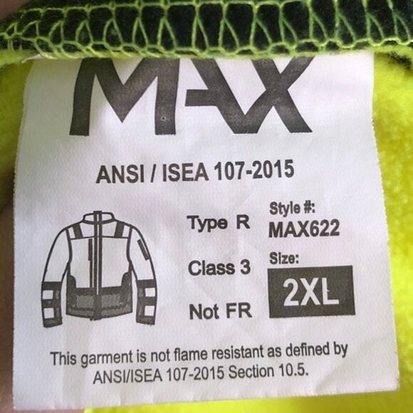 Max Mens Jacket Yellow Black Andersen Construction Workwear PPE 2XL - Picture 7 of 11